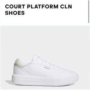 Women’s Adidas Court Platform CLN Sneaker (Size 8)